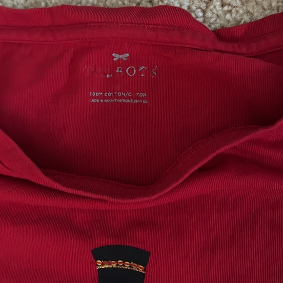 Talbots Long Sleeve Red Nutcracker Shirt - Picture 2 of 5